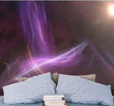 Fotomurale spaziale vortici viola cosmico - TenStickers