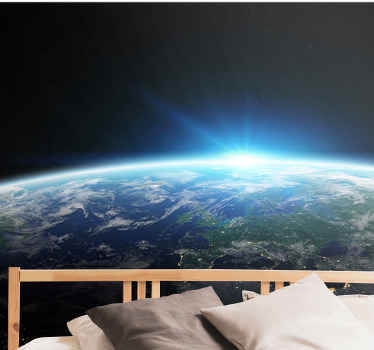 Earth Horizon Glow space wall mural - TenStickers