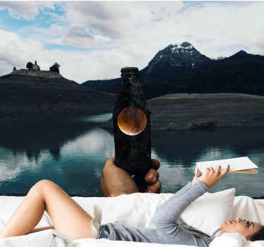 şişe ışıklarının estetik tasarımı duvar resimleri - TenStickers