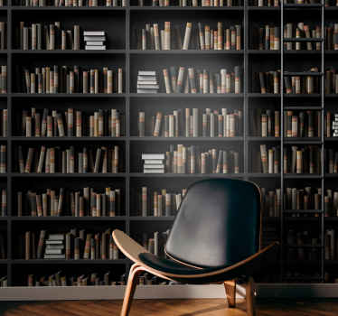 Bogreoler optisk illusion 3d fototapet - TenStickers