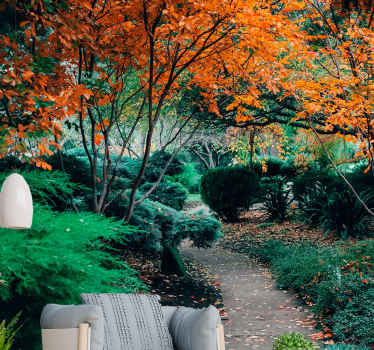 “cottagecore”植物走廊3d壁画 - TenStickers