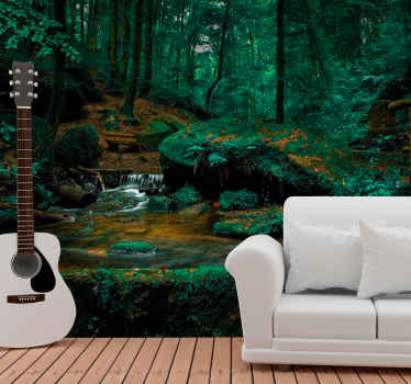 "Cottagecore" small river nature wall mural - TenStickers