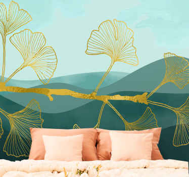 "Glamour style" ginko tree tree mural - TenStickers