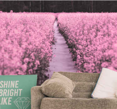 Tyylikäs niitty kukkaniitty valokuvatapetti - Tenstickers