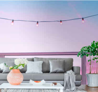 Elegant style pink lights wall mural - TenStickers