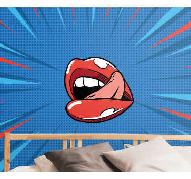 Fototapet artă urbană gura viu pop - TenStickers