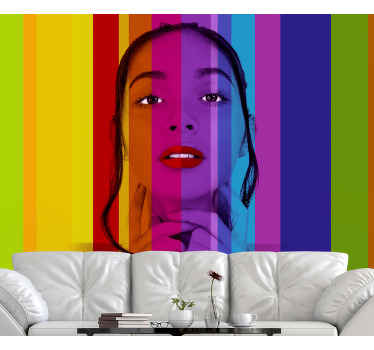 流行多彩艺术复古壁画 - TenStickers