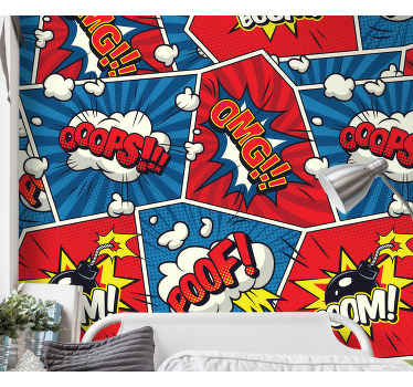 Comic boom vintage wall mural - TenStickers
