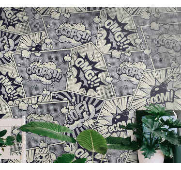 Comic Sound Effects graffiti wall mural - TenStickers