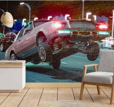 其他车辆壁画经典汽车特技 - TenStickers