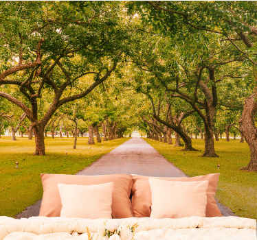 행 노란색과 녹색 공원 벽 벽화 - TenStickers