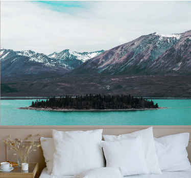 带有小岛壁画的风景 - TenStickers