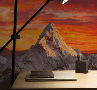 Fototapete Berge Sonnenuntergang in den bergen des himalaja - TenStickers