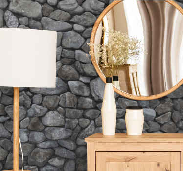 Raw  big boulder design stone wall mural - TenStickers