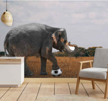 Leker elefantunge fototapet dyr - Tenstickers