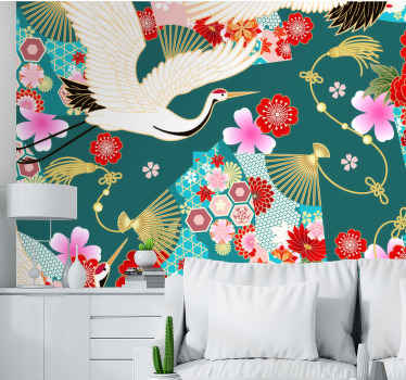 Tropical cartoon pattern vintage wall mural - TenStickers