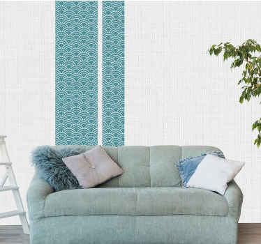 Fotomural textura patrón azul ondulado - TenVinilo