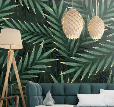 Fotomural naturaleza Hojas de palma de la selva - TenVinilo