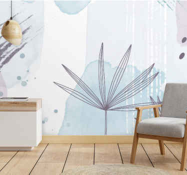 Abstract Floral Design hallway mural - TenStickers