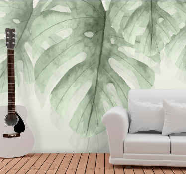 Big tropical leave wall mural nature - TenStickers