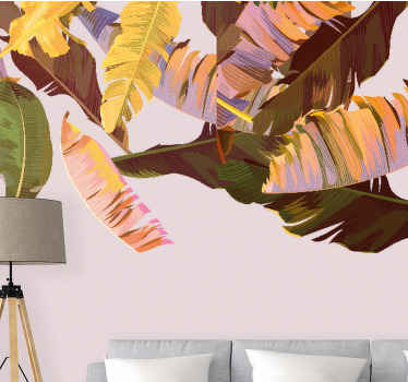 τοιχογραφία εξωτικών φύλλων μπανάνας στη φύση - TenStickers