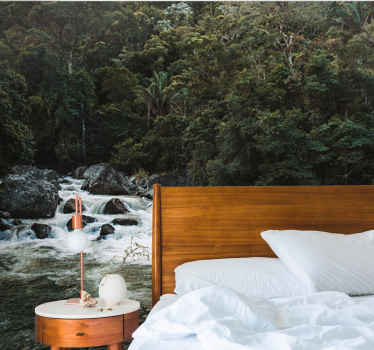 Mural de naturaleza escena serena del río - TenVinilo