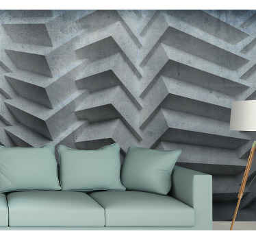 γεωμετρικές φόρμες με βάθη τρισδιάστατη τοιχογραφία - TenStickers