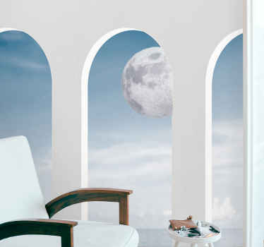 Fototapeta dylické měsíční světlo na obloze v Řecku - TenStickers