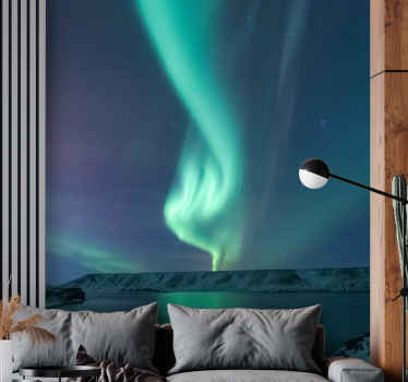 섬 벽 벽화 위의 놀라운 북극광 - TenStickers