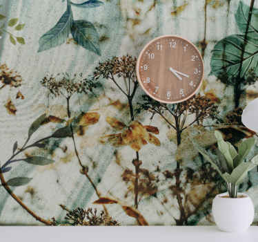 Botanical Flora living room wall mural - TenStickers