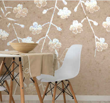 Vintage style asian tree wall mural - TenStickers