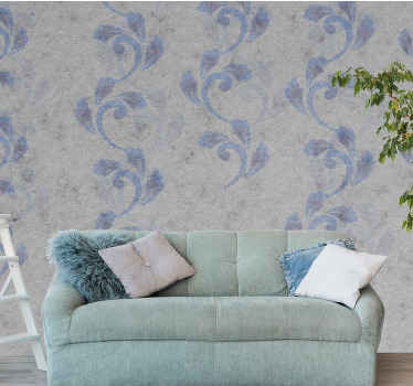 Akvarell eføy fototapet vintage - Tenstickers