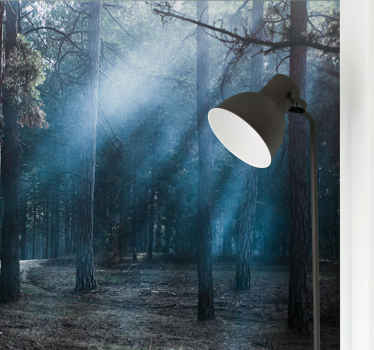 Mural de bosque camino brumoso y brumoso - TenVinilo