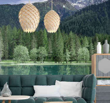 Fotomural naturaleza Hermoso lago verdoso - TenVinilo