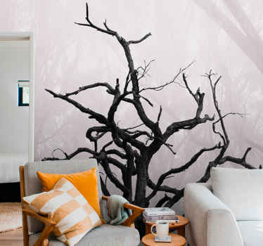 Fototapeta větve v lese v mlze - TenStickers