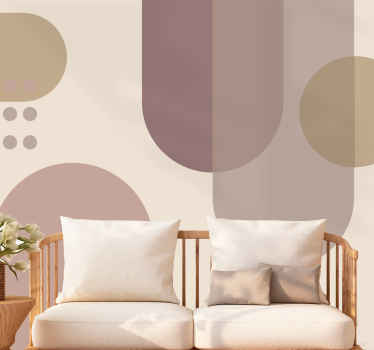 Geometrische vormen arrangement abstract fotobehang - TenStickers