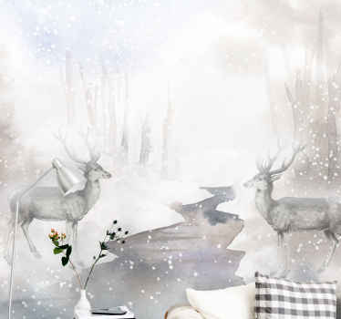 動物 壁画 雄大な鹿との出会い - TENSTICKERS