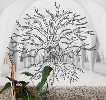 Fotomural moderno árboles delineados en negro - TenVinilo