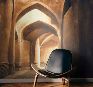 Fototapet 3d portal 3d vedere apus de soare - TenStickers