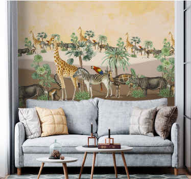 Dzsungel kaland erdei falfestmény - TenStickers