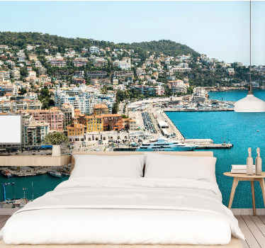 Riviera franceză port mare murală - TenStickers