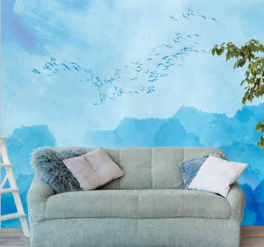 Fototapeta natura ptaki latające wysoko - TenStickers