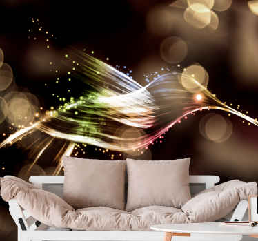 Neon Colored Hummingbird wall mural - TenStickers