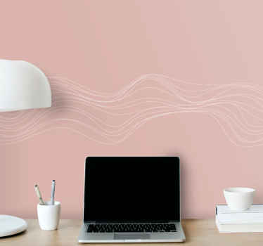 Terracotta waves Abstract Wall Murals - TenStickers