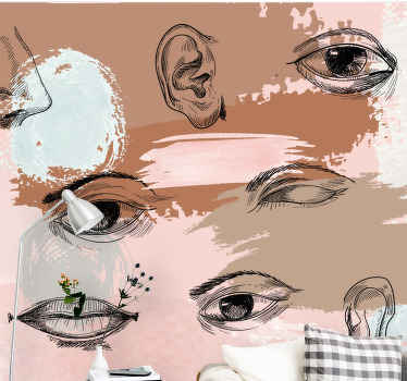 Detalhes do corpo arte abstrata murais de parede - TenStickers