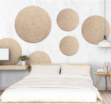 Papier peint motif Imitation de texture "bohème" - TenStickers