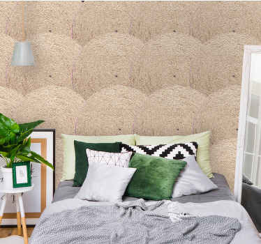 Fotomural texturas Patrón circular "boho" natural - TenVinilo