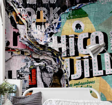 Urban Street Collage graffiti wall mural - TenStickers