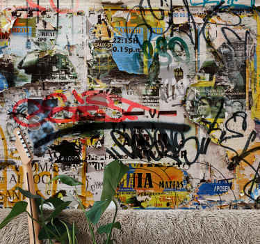 Fotomural arte urbano Viejo rasgado pósters - TenVinilo