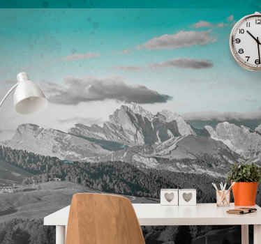 Rocky mountain during dusk mountain wall mural - TenStickers